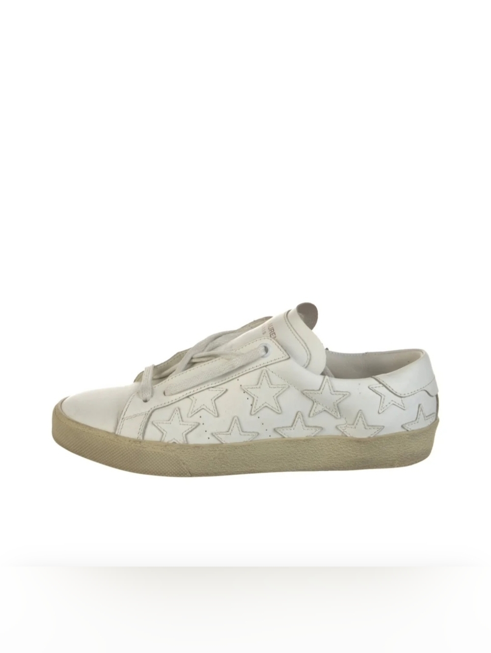 Saint lauren White Star-Accent Low Top Sneaker